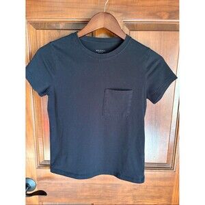 Arizona Jean Company Black Semi-Fit Pocket Tee-Womens XS